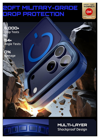 SUPCASE UB Mag iPhone 17 Pro Max Hoesje MagSafe Camera Kickstand Blauw afbeelding 3