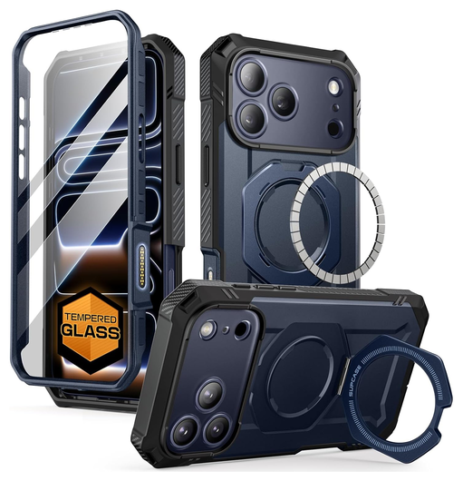 SUPCASE UB Grip Pro Apple iPhone 17 Pro Max Hoesje MagSafe Kickstand Blauw afbeelding 1