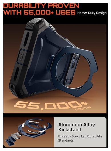 SUPCASE UB Grip Pro Apple iPhone 17 Pro Max Hoesje MagSafe Kickstand Blauw afbeelding 5