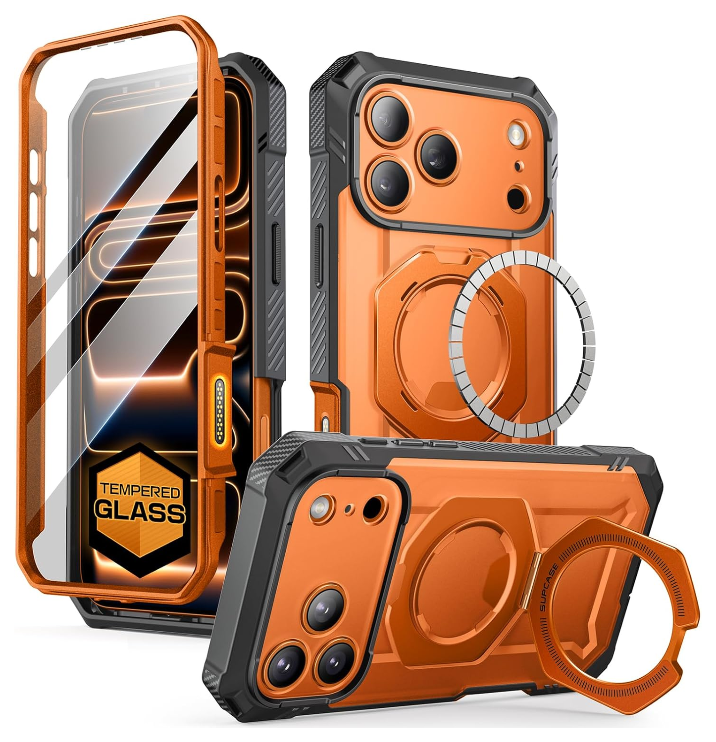 SUPCASE UB Grip Pro Apple iPhone 17 Pro Max Hoesje MagSafe Kickstand Oranje afbeelding 1