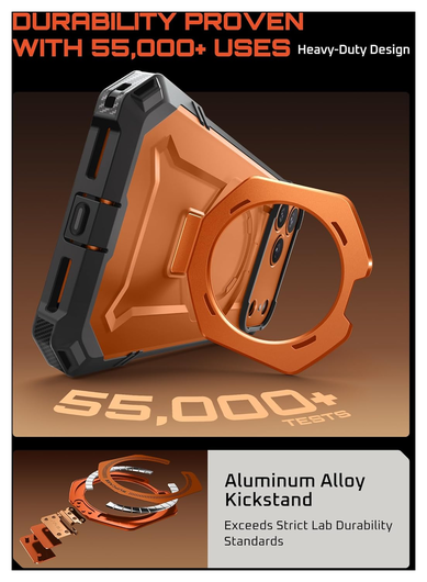 SUPCASE UB Grip Apple iPhone 17 Pro Max Hoesje MagSafe Kickstand Oranje afbeelding 5