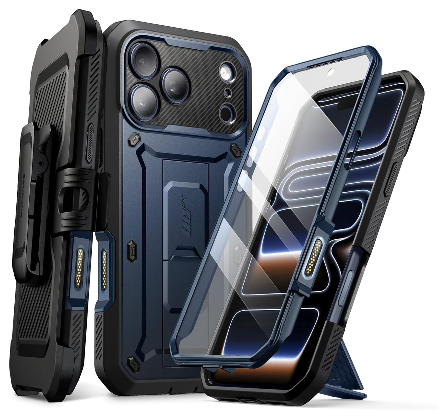 SUPCASE UB Pro Apple iPhone 17 Pro Max Hoesje Full Protect Kickstand Blauw afbeelding 1