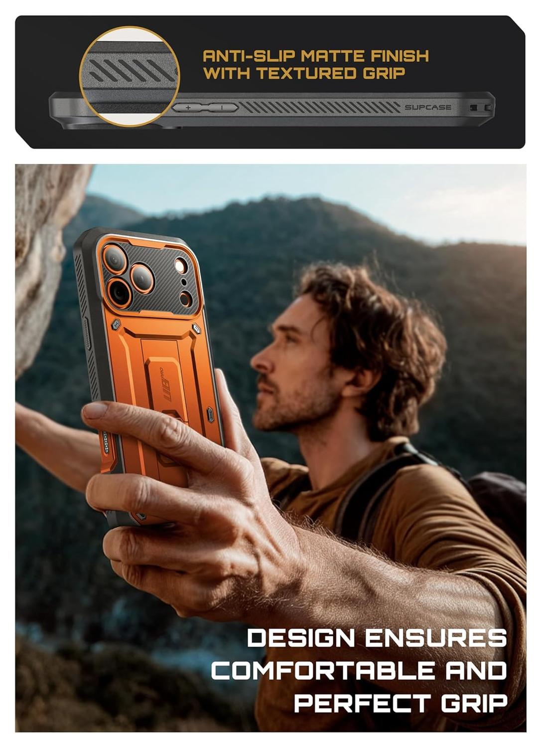 SUPCASE UB Pro Apple iPhone 17 Pro Max Hoesje Full Protect Kickstand Oranje afbeelding 9