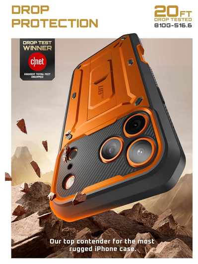 SUPCASE UB Pro Apple iPhone 17 Pro Max Hoesje Full Protect Kickstand Oranje afbeelding 3