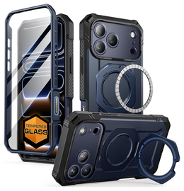 SUPCASE UB Grip Pro Apple iPhone 17 Pro Hoesje Full Protect MagSafe Stand Blauw afbeelding