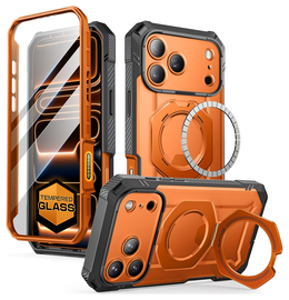 SUPCASE UB Grip Pro Apple iPhone 17 Pro Hoesje Full Protect MagSafe Stand Oranje afbeelding