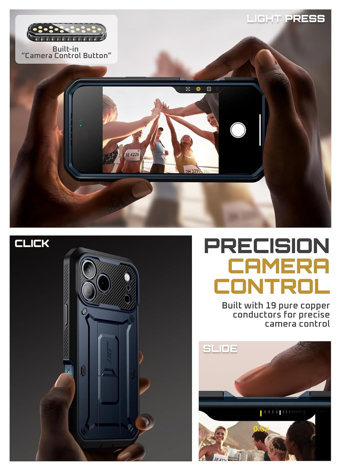 SUPCASE UB Pro Apple iPhone 17 Pro Hoesje Full Protect Kickstand Blauw afbeelding 5