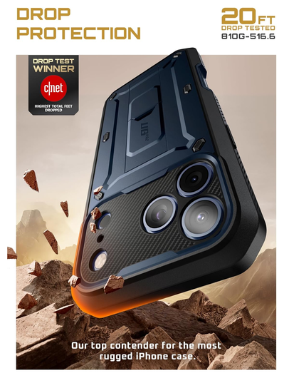 SUPCASE UB Pro Apple iPhone 17 Pro Hoesje Full Protect Kickstand Blauw afbeelding 4