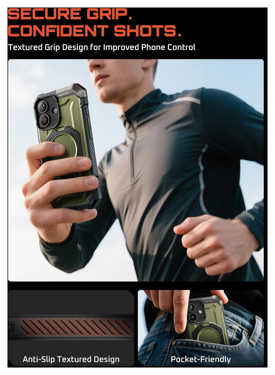 SUPCASE UB Grip Apple iPhone 17 Hoesje MagSafe Kickstand Groen afbeelding 9