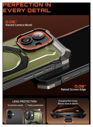 SUPCASE UB Grip Apple iPhone 17 Hoesje MagSafe Kickstand Groen afbeelding 10