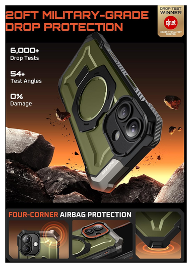 SUPCASE UB Grip Apple iPhone 17 Hoesje MagSafe Kickstand Groen afbeelding 4