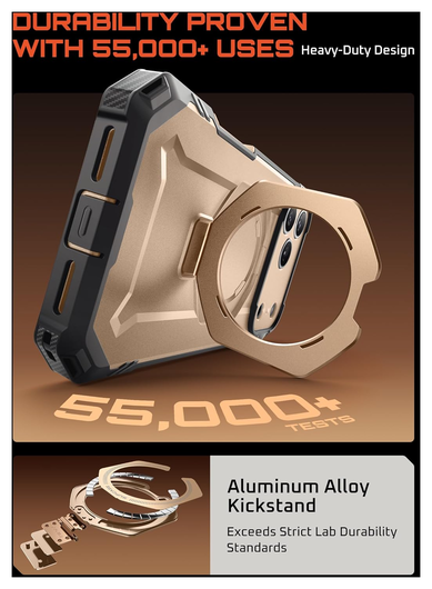 SUPCASE UB Grip Pro Apple iPhone 17 Pro Max Hoesje MagSafe Kickstand Goud afbeelding 5