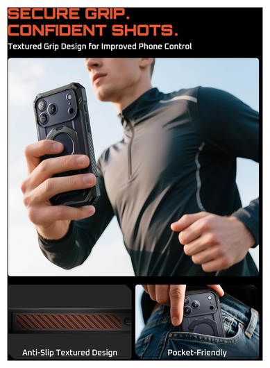 SUPCASE UB Grip Pro Apple iPhone 17 Pro Max Hoesje MagSafe Kickstand Zwart afbeelding 8