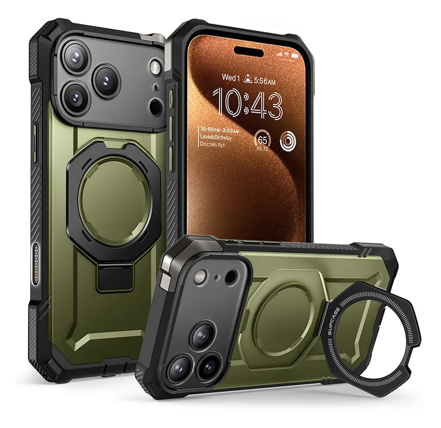 SUPCASE UB Grip Apple iPhone 17 Pro Max Hoesje MagSafe Kickstand Groen afbeelding 1