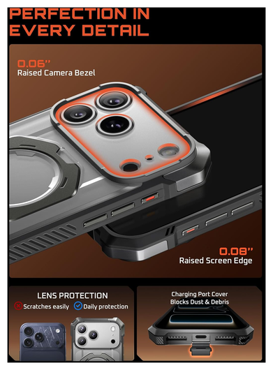 SUPCASE UB Grip Apple iPhone 17 Pro Max Hoesje MagSafe Kickstand Grijs afbeelding 9