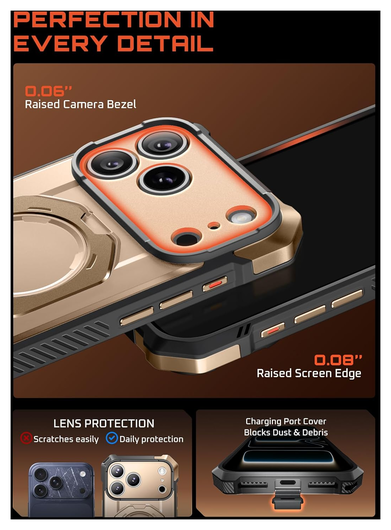 SUPCASE UB Grip Apple iPhone 17 Pro Max Hoesje MagSafe Kickstand Goud afbeelding 10