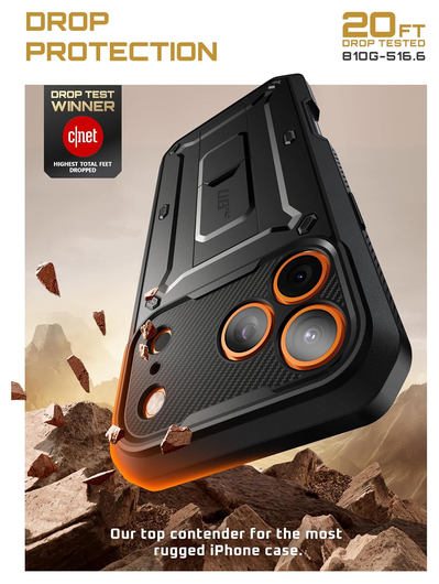 SUPCASE UB Pro Apple iPhone 17 Pro Max Hoesje Full Protect Kickstand Zwart afbeelding 4