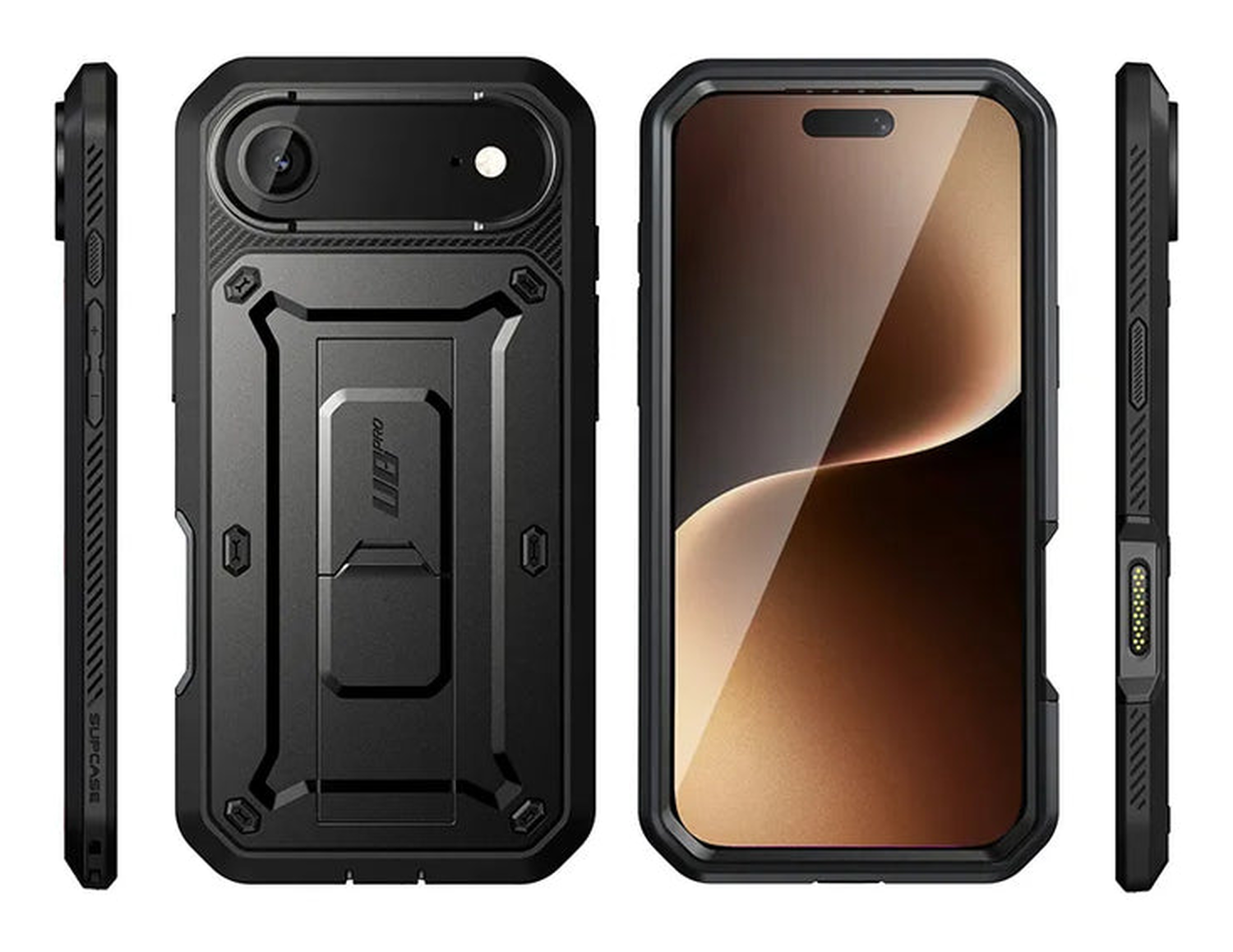 SUPCASE UB Pro iPhone Air Hoesje Full Protect Kickstand Zwart afbeelding 14