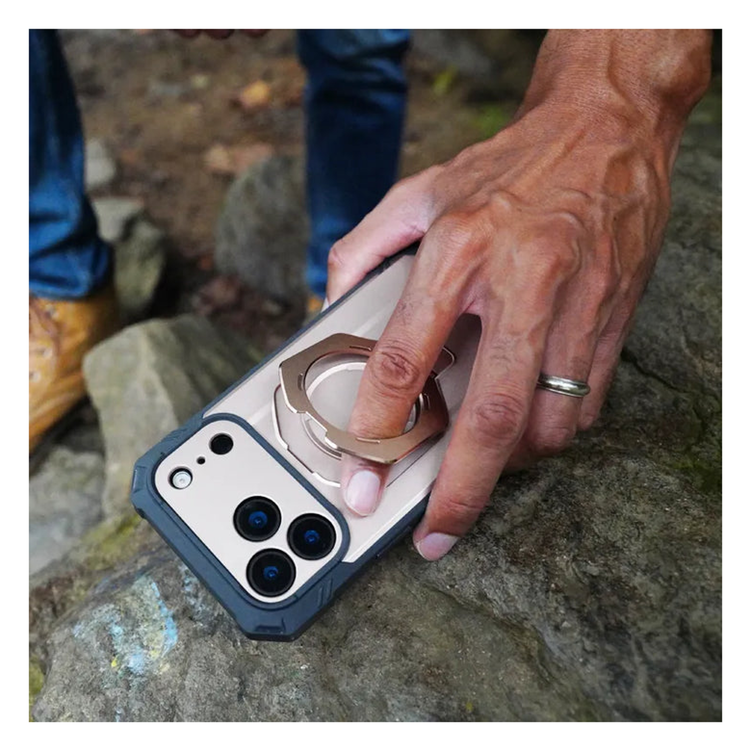 SUPCASE UB Grip Pro Apple iPhone 17 Pro Hoesje Full Protect MagSafe Stand Goud afbeelding 11