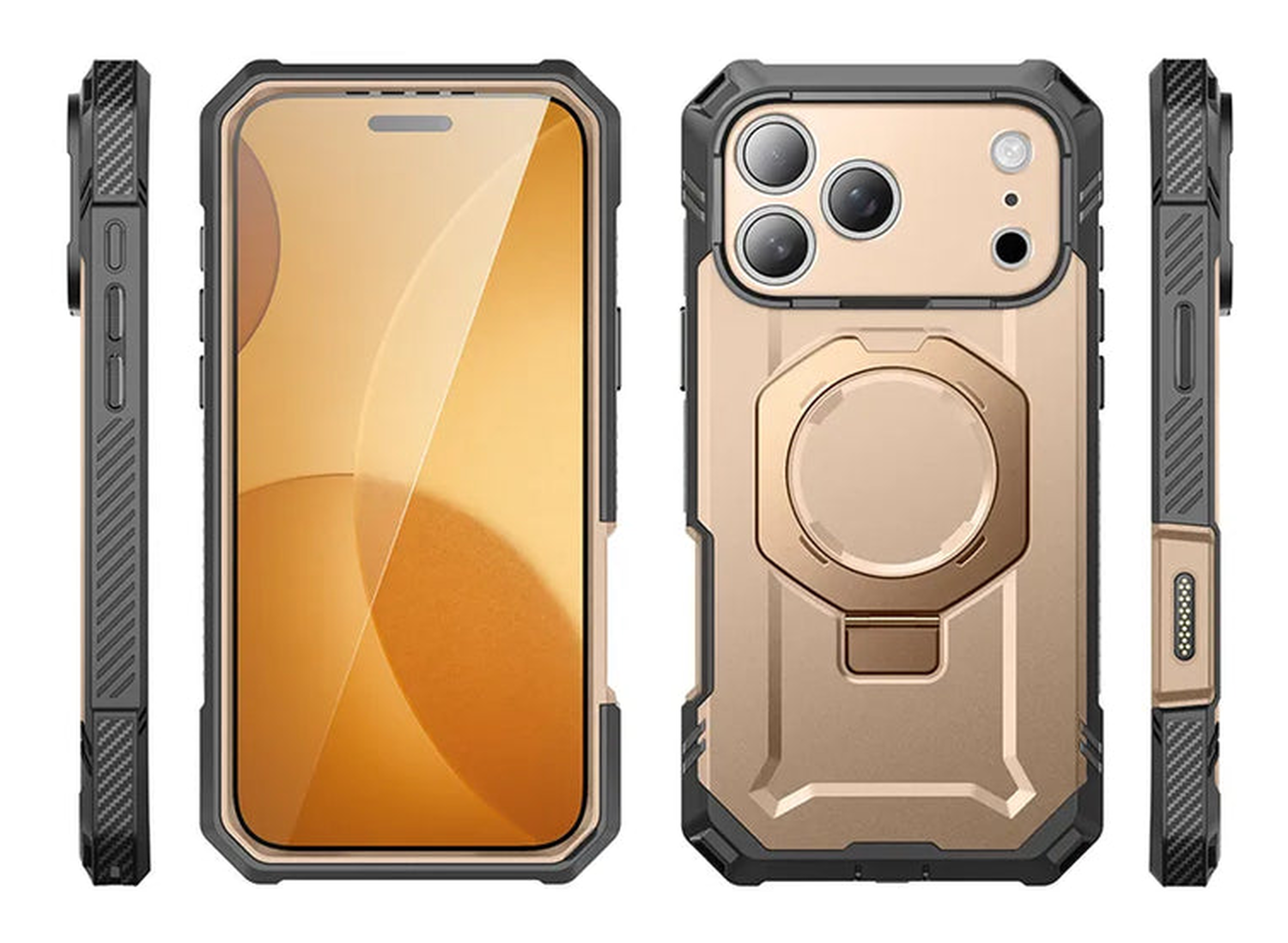 SUPCASE UB Grip Pro Apple iPhone 17 Pro Hoesje Full Protect MagSafe Stand Goud afbeelding 14