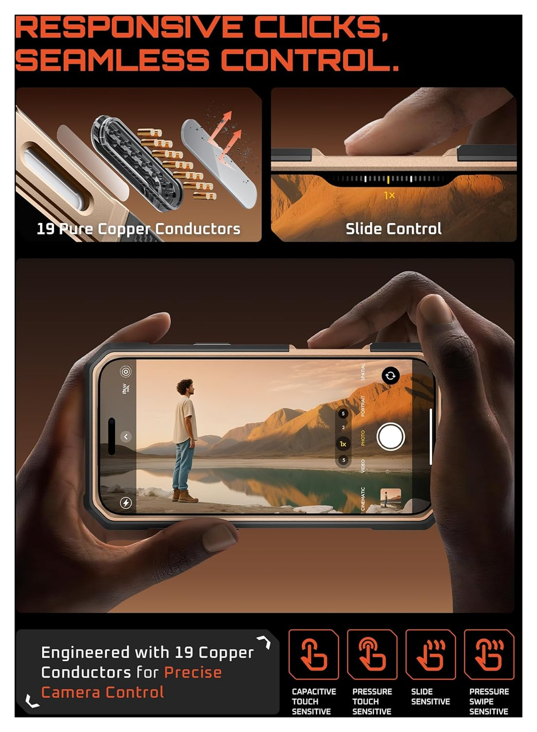 SUPCASE UB Grip Pro Apple iPhone 17 Pro Hoesje Full Protect MagSafe Stand Goud afbeelding 8