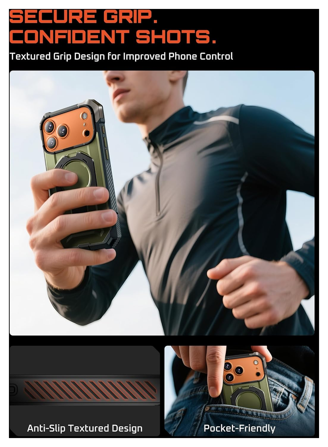 SUPCASE UB Grip Apple iPhone 17 Pro Hoesje MagSafe Kickstand Groen afbeelding 8