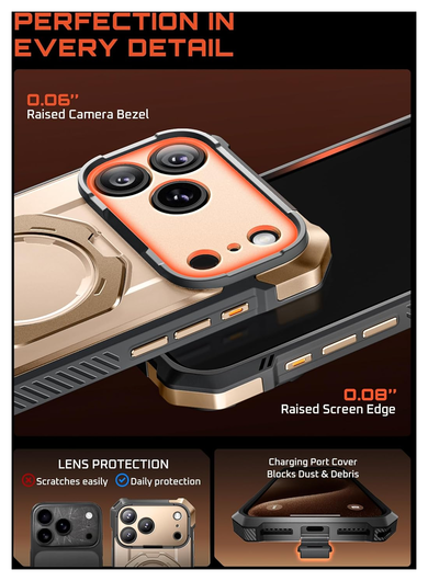 SUPCASE UB Grip Apple iPhone 17 Pro Hoesje MagSafe Kickstand Goud afbeelding 10