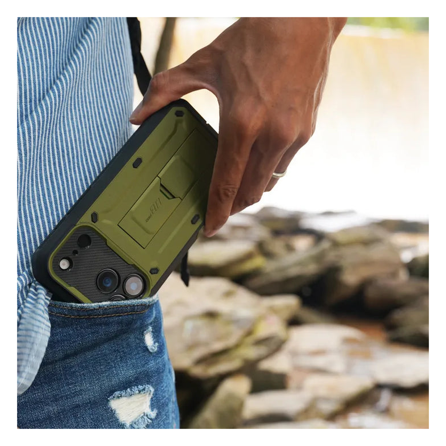 SUPCASE UB Pro Apple iPhone 17 Pro Hoesje Full Protect Kickstand Groen afbeelding 11