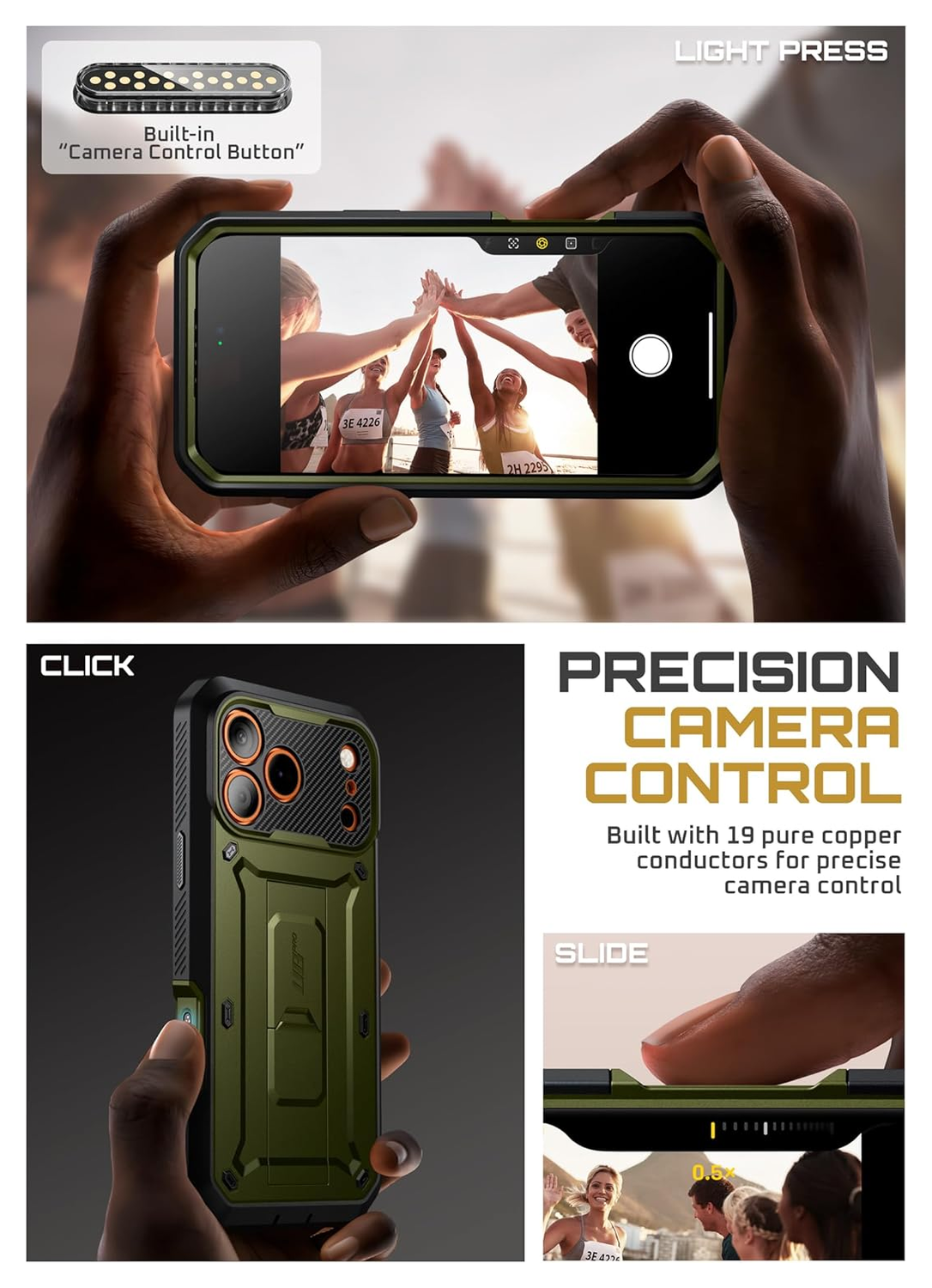 SUPCASE UB Pro Apple iPhone 17 Pro Hoesje Full Protect Kickstand Groen afbeelding 5