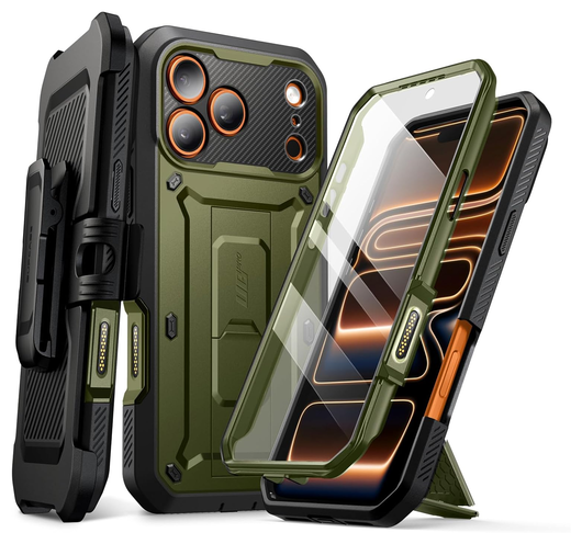 SUPCASE UB Pro Apple iPhone 17 Pro Hoesje Full Protect Kickstand Groen afbeelding 1