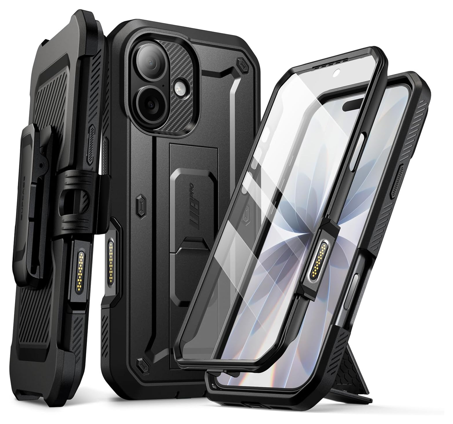 SUPCASE UB Pro Apple iPhone 17 Hoesje Full Protect Kickstand Zwart afbeelding 1