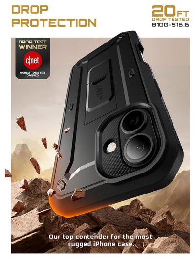 SUPCASE UB Pro Apple iPhone 17 Hoesje Full Protect Kickstand Zwart afbeelding 4