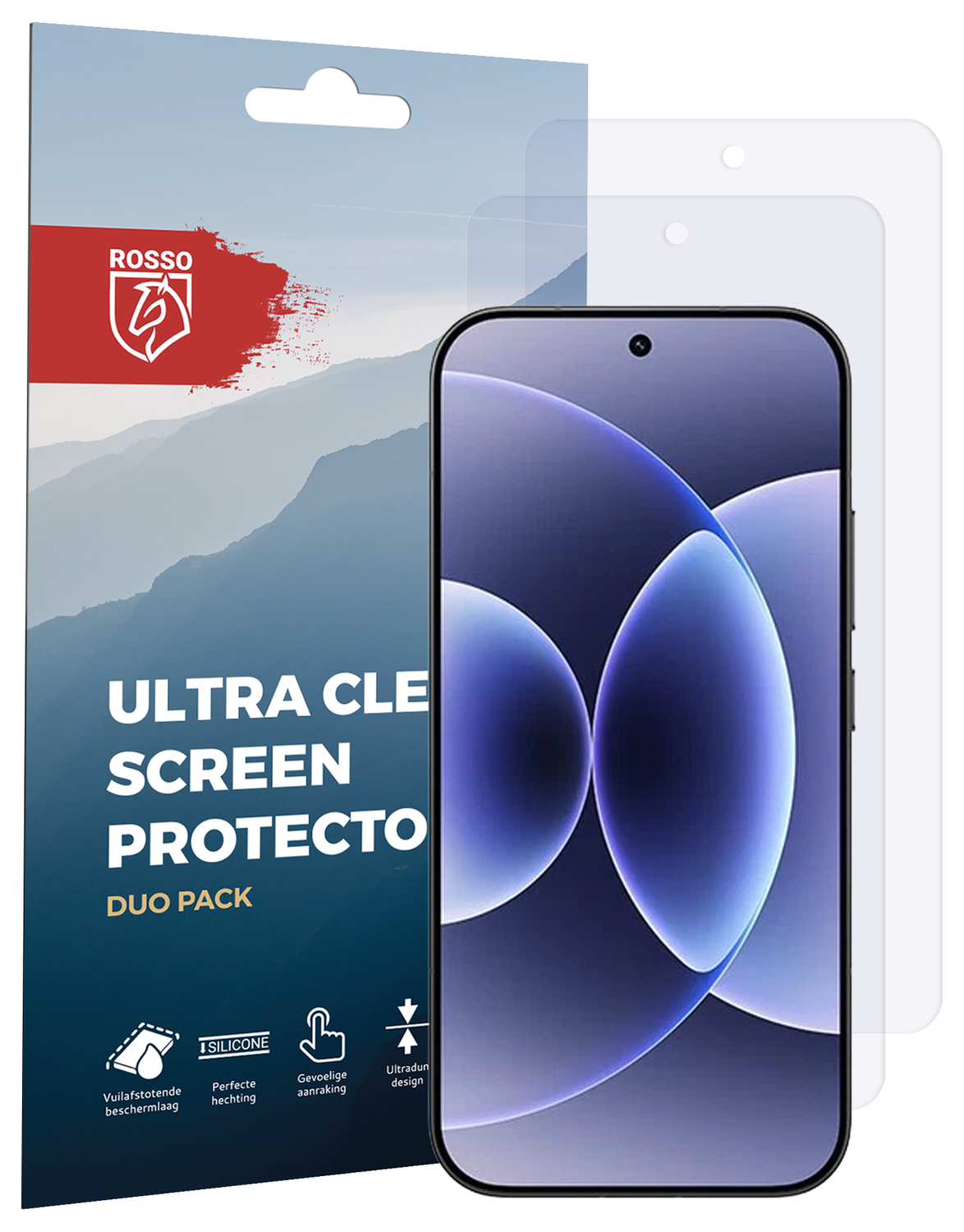 Rosso Xiaomi 17 Screen Protector Case Friendly Folie Duo Pack afbeelding 1