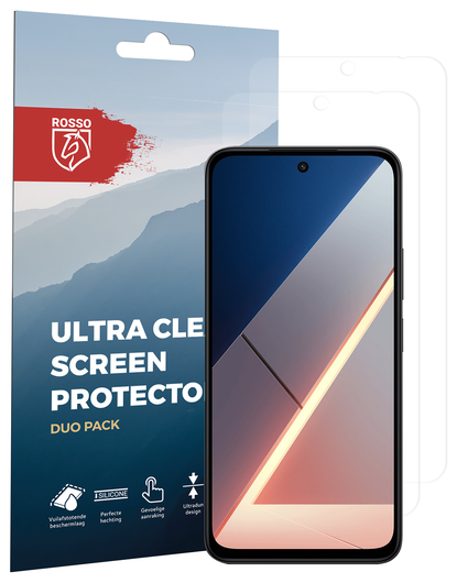 Rosso Xiaomi Poco M7 Screen Protector Case Friendly Folie Duo Pack afbeelding 1