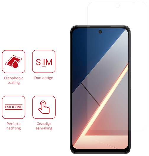 Rosso Xiaomi Poco M7 Screen Protector Case Friendly Folie Duo Pack afbeelding 2