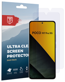 Rosso Xiaomi Poco M7 Pro Screen Protector Case Friendly Folie Duo Pack afbeelding
