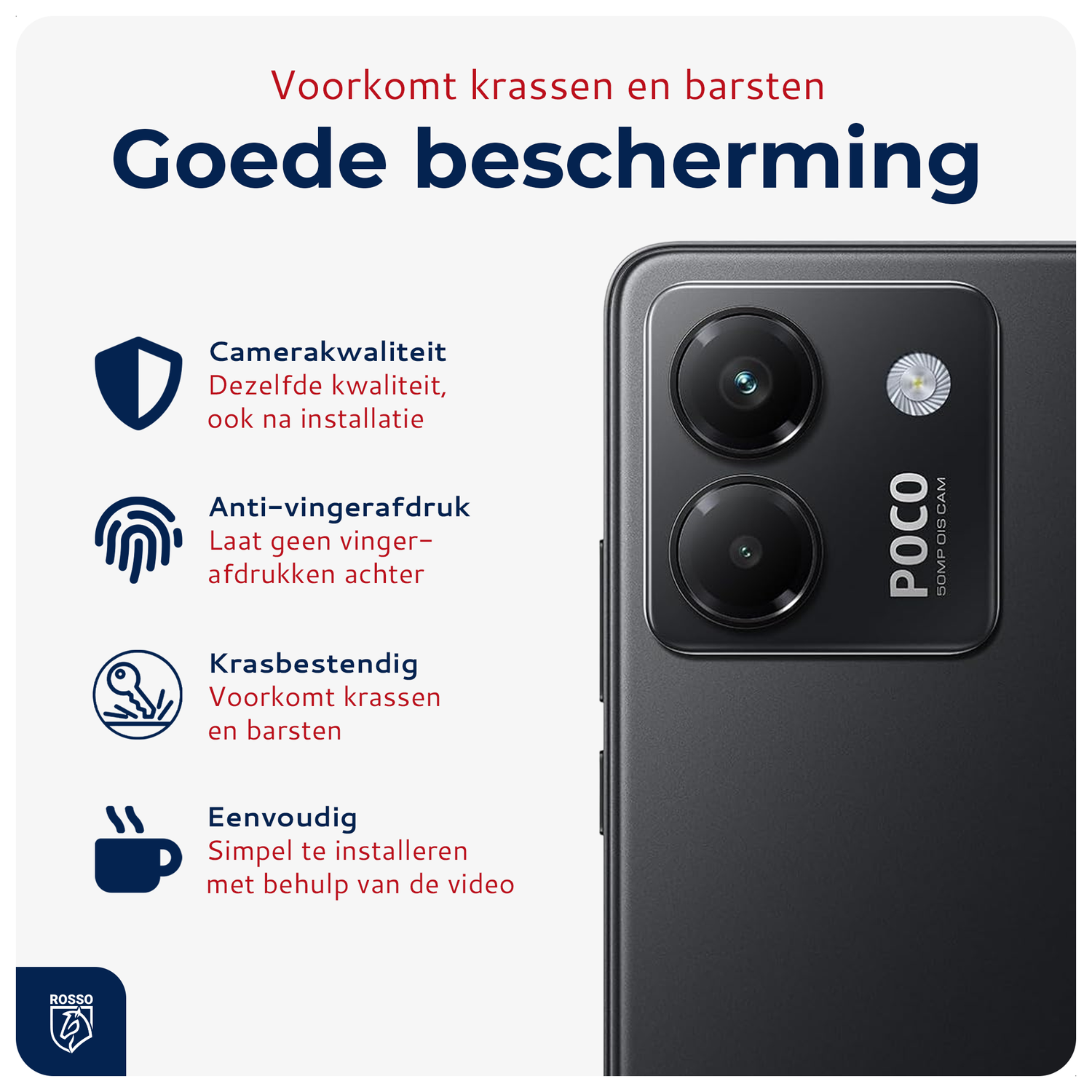 Rosso Xiaomi Poco M7 Pro Camera Lens Protector Transparant afbeelding 2