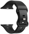 SBG Siliconen - Apple Watch Bandje - 1-11/SE - 38/40/41/42MM - Zwart afbeelding 3