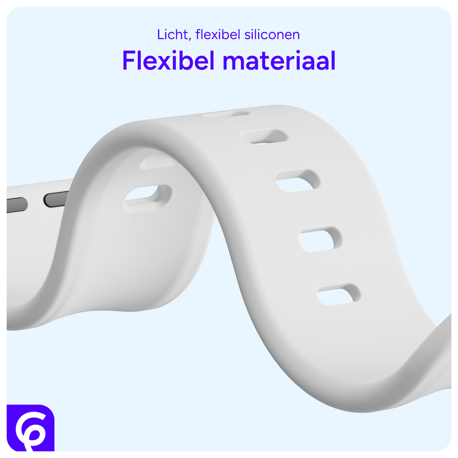 SBG Siliconen - Apple Watch Bandje - 1-11/SE - 38/40/41/42MM - Wit afbeelding 4