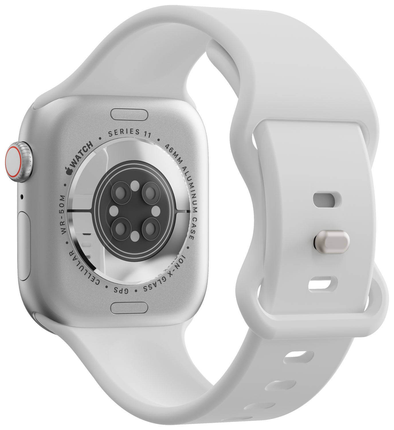 SBG Siliconen - Apple Watch Bandje - 1-11/SE - 38/40/41/42MM - Wit afbeelding 2