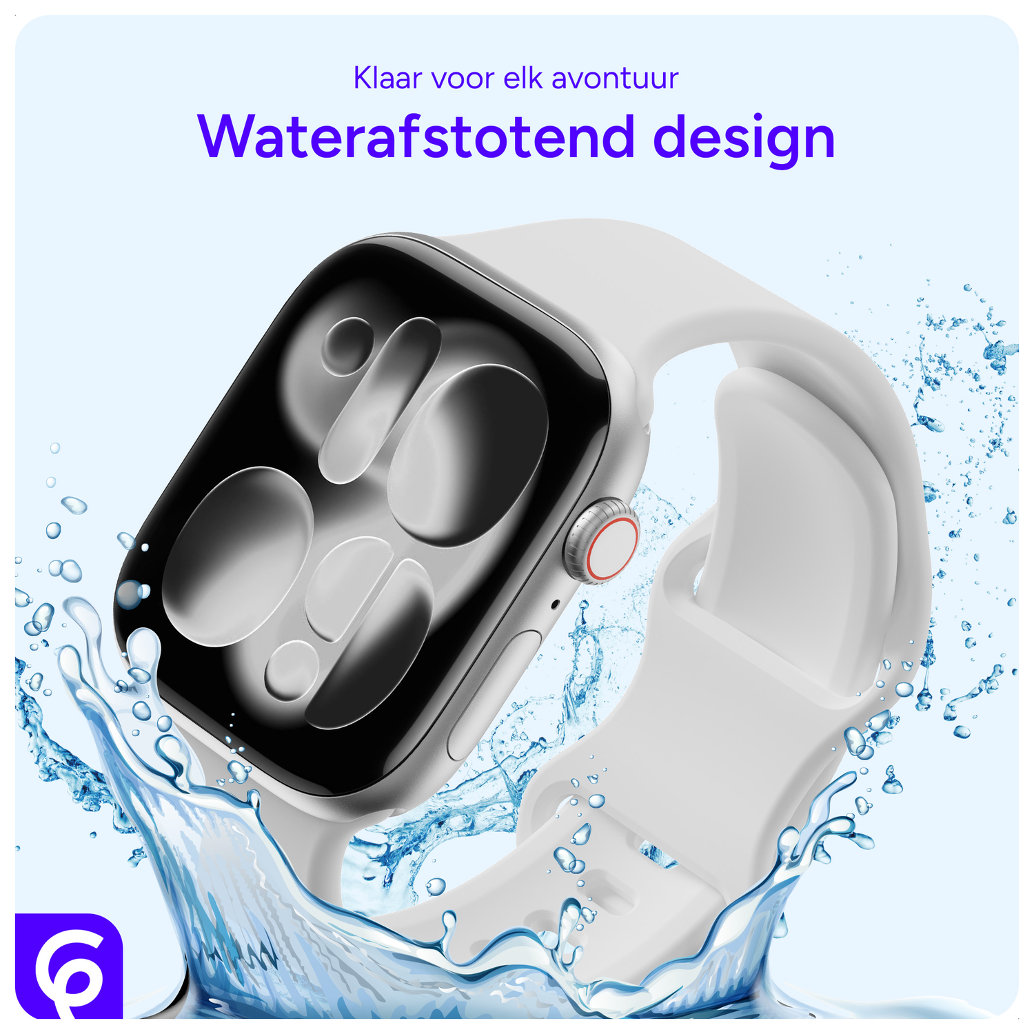 SBG Siliconen - Apple Watch Bandje - 1-11/SE - 38/40/41/42MM - Wit afbeelding 2