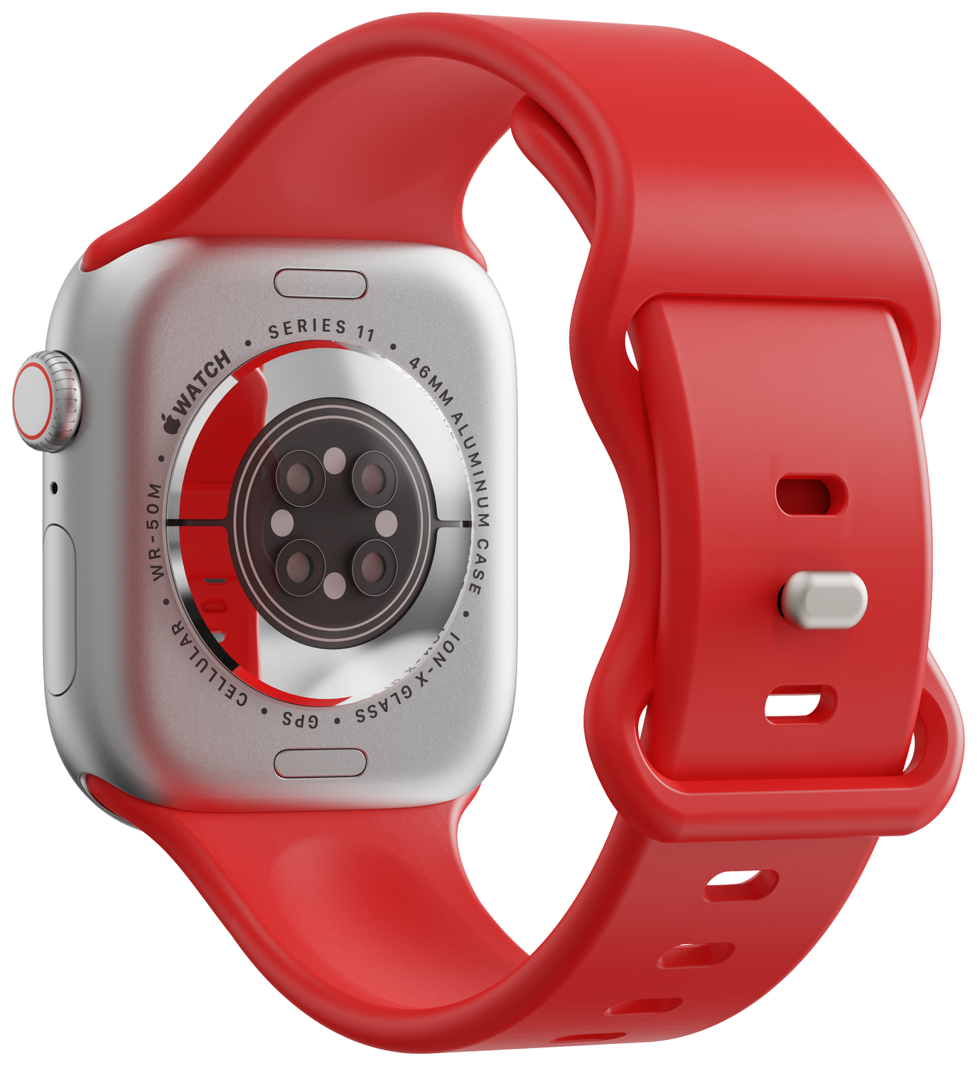 SBG Siliconen - Apple Watch Bandje - 1-11/SE - 38/40/41/42MM - Rood afbeelding 2