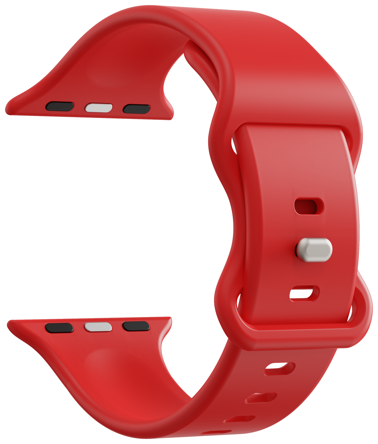 SBG Siliconen - Apple Watch Bandje - 1-11/SE - 38/40/41/42MM - Rood afbeelding 3