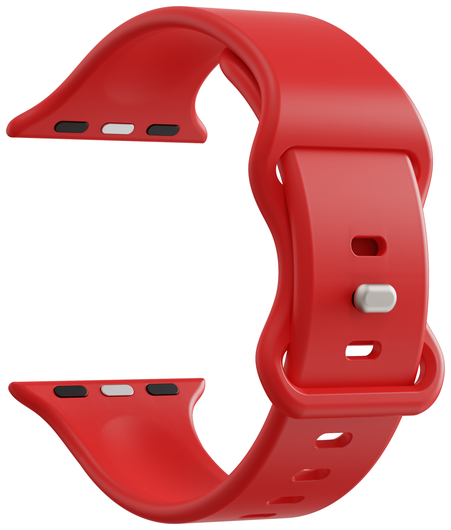 SBG Siliconen - Apple Watch Bandje - 1-11/SE - 38/40/41/42MM - Rood afbeelding 3