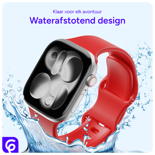 SBG Siliconen - Apple Watch Bandje - 1-11/SE - 38/40/41/42MM - Rood afbeelding 2