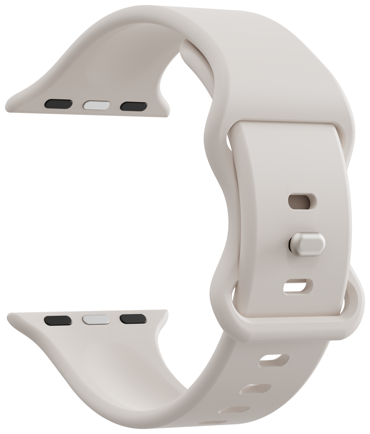 SBG Siliconen - Apple Watch Bandje - 1-11/SE - 38/40/41/42MM - Starlight afbeelding 3