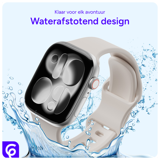 SBG Siliconen - Apple Watch Bandje - 1-11/SE - 38/40/41/42MM - Sterrenlicht afbeelding 2