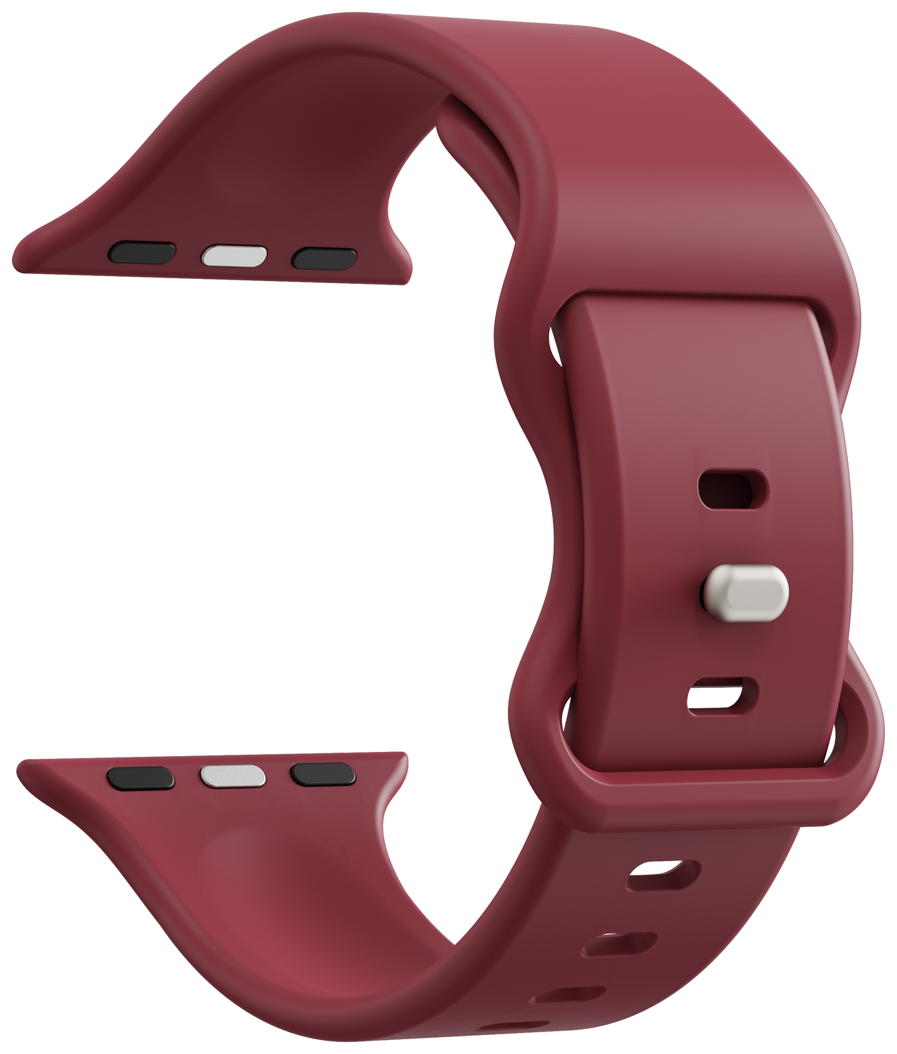 SBG Siliconen - Apple Watch Bandje - 1-11/SE - 38/40/41/42MM - Bordeaux afbeelding 3