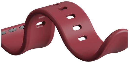SBG Siliconen - Apple Watch Bandje - 1-11/SE - 38/40/41/42MM - Bordeaux afbeelding 6