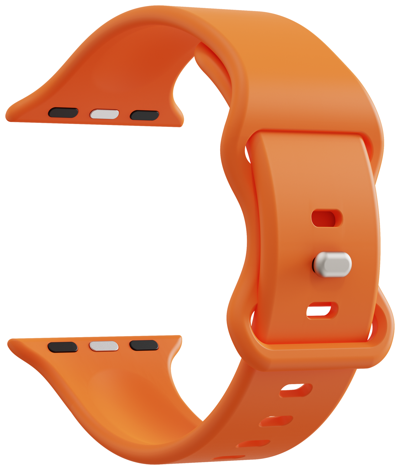 SBG Siliconen - Apple Watch Bandje - 1-11/SE - 38/40/41/42MM - Oranje afbeelding 3